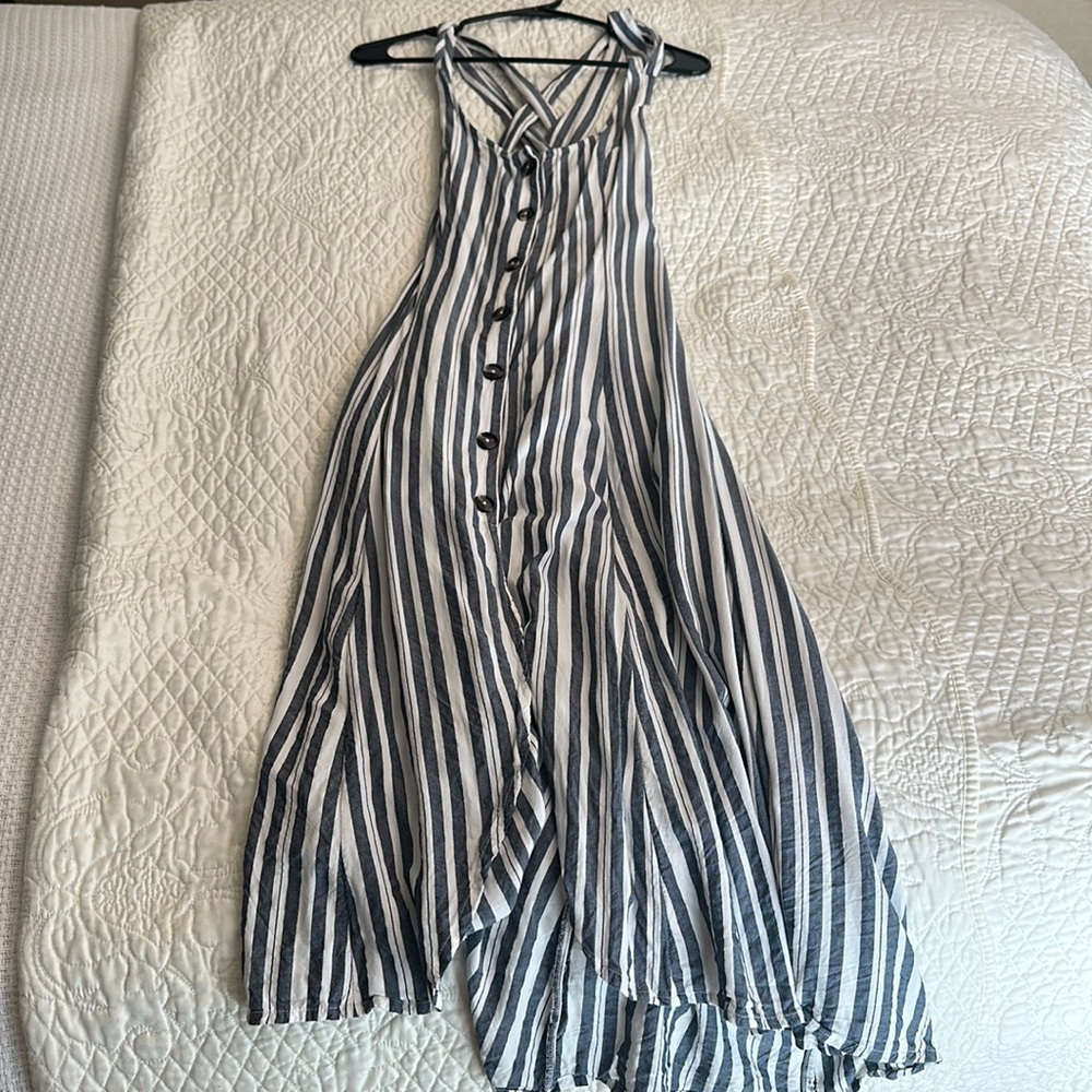 O’Neill striped summer dress with cross cross back